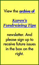 Sign Up for Karen Zapp's Fundraising Tips E-newsletter
