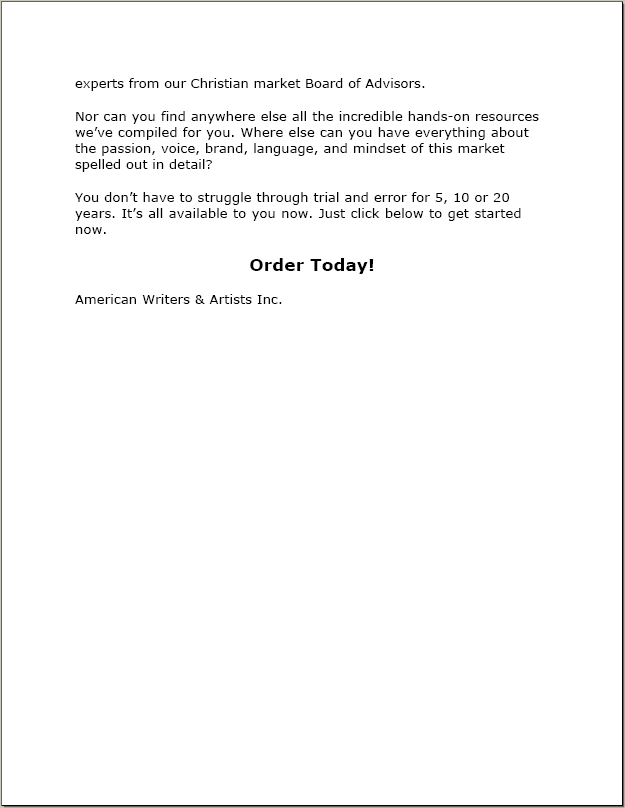 Sales Letter - Writing for Christian Market Page 18
