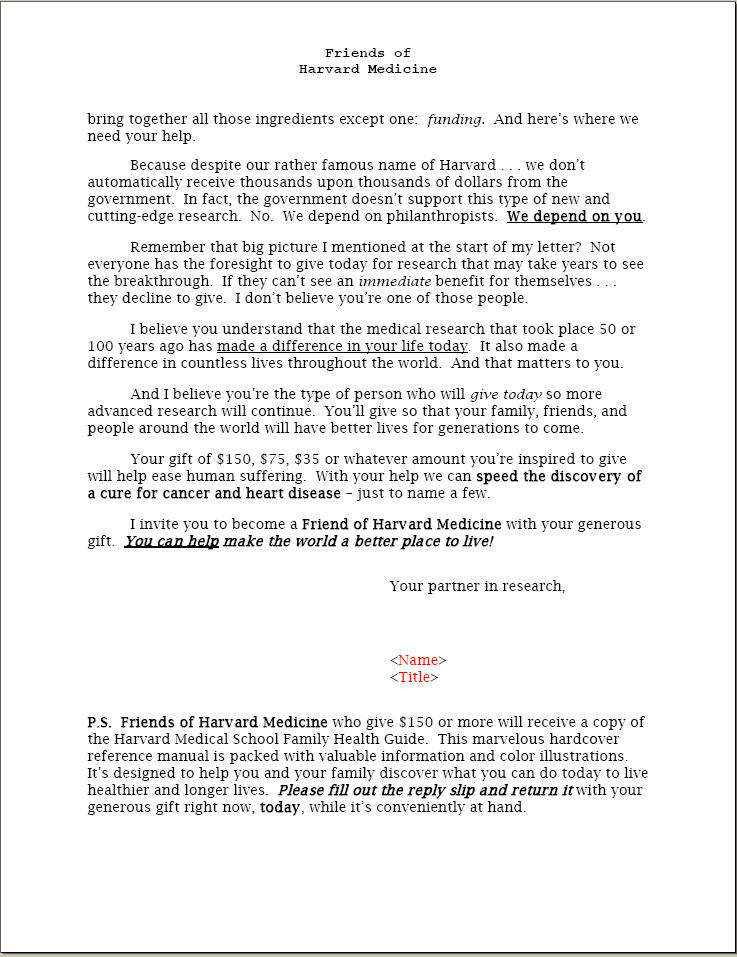 Acquisition Letter - Harvard Medical Page 2