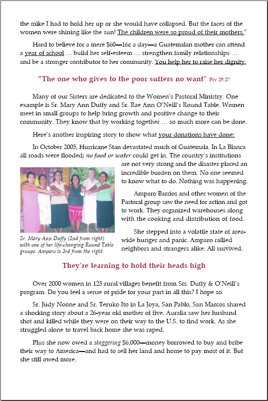 Appeal Letter - Maryknoll Sisters Page 3
